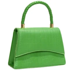 Sac à main simili effet croco avec bandoulière amovible 21x8xH15cm - 3 modèles