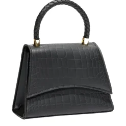 Sac à main simili effet croco avec bandoulière amovible 21x8xH15cm - 3 modèles