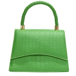 Sac à main simili effet croco avec bandoulière amovible 21x8xH15cm - 3 modèles