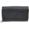 Sac pochette simili noir à bandoulière 19x4,5xH11,5cm