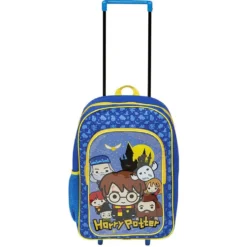Sac à roulettes enfant Harry Potter bleu et jaune H41cm