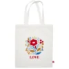 Sac tote bag polycoton 34x39cm Love pour maman (2 modèles)