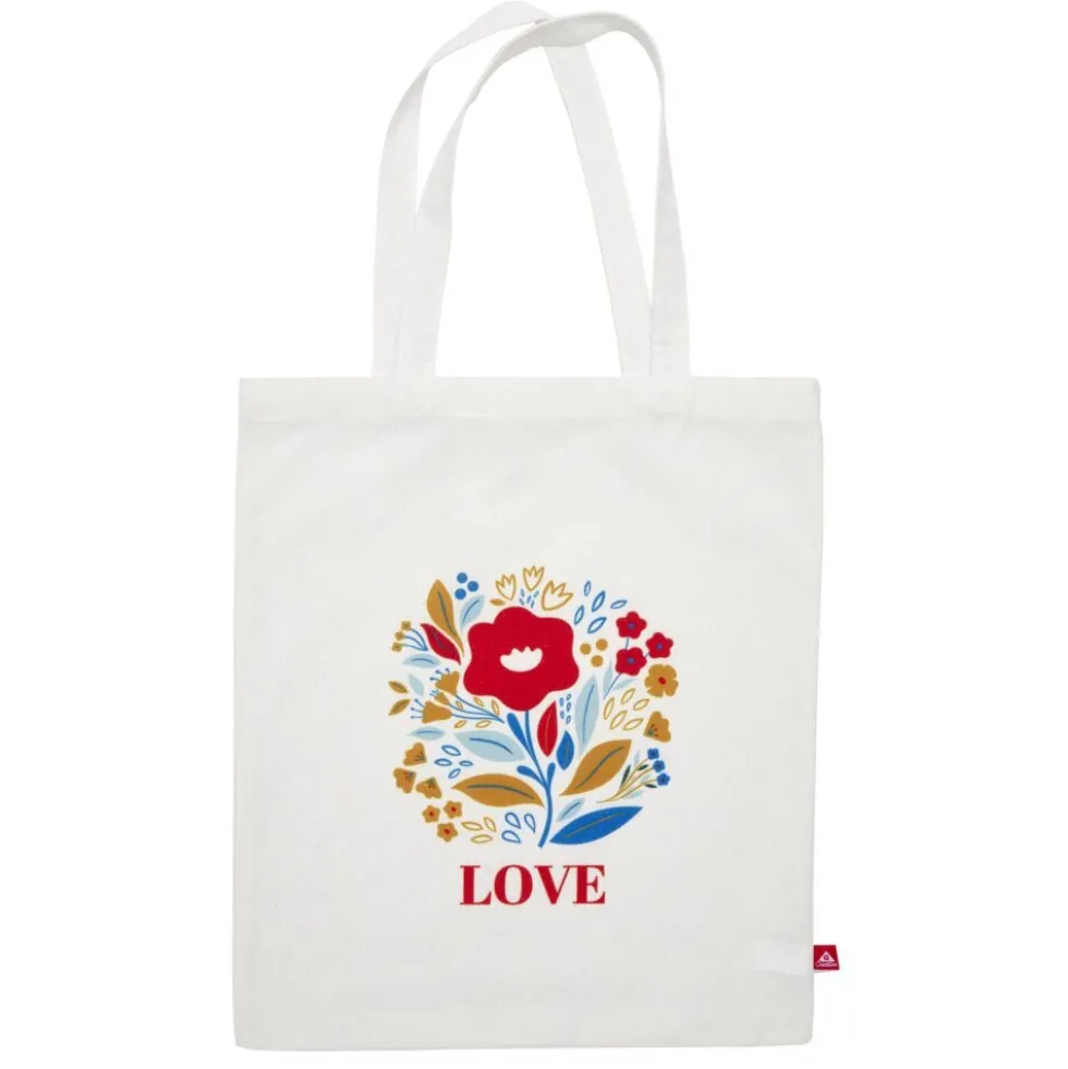 Sac tote bag polycoton 34x39cm Love pour maman (2 modèles)
