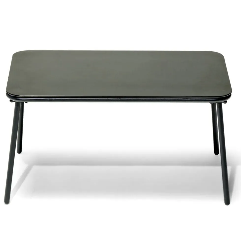 Salon de jardin 4 personnes Mathis textilène gris anthracite