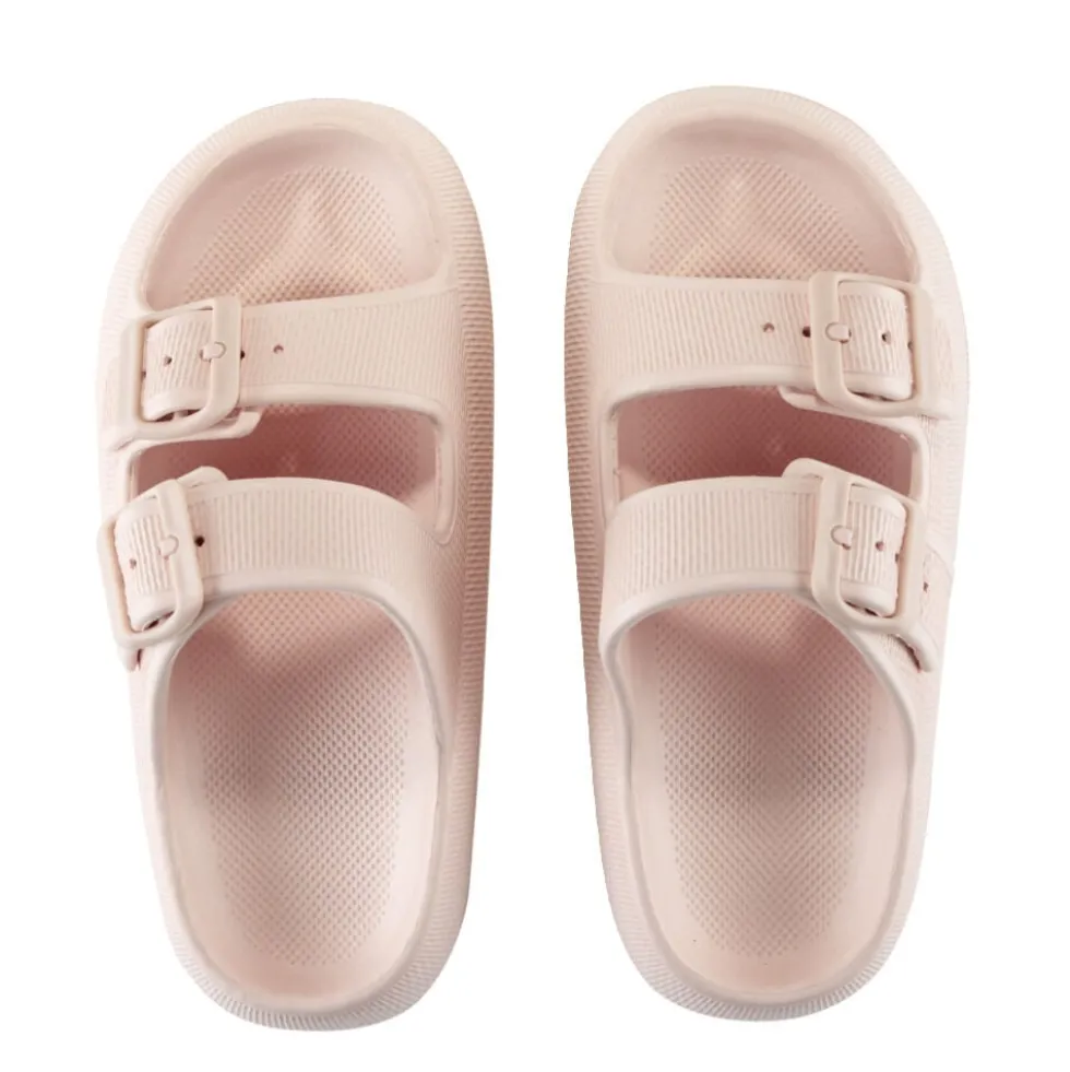 Sandales enfant 2 brides plastique rose 32/33