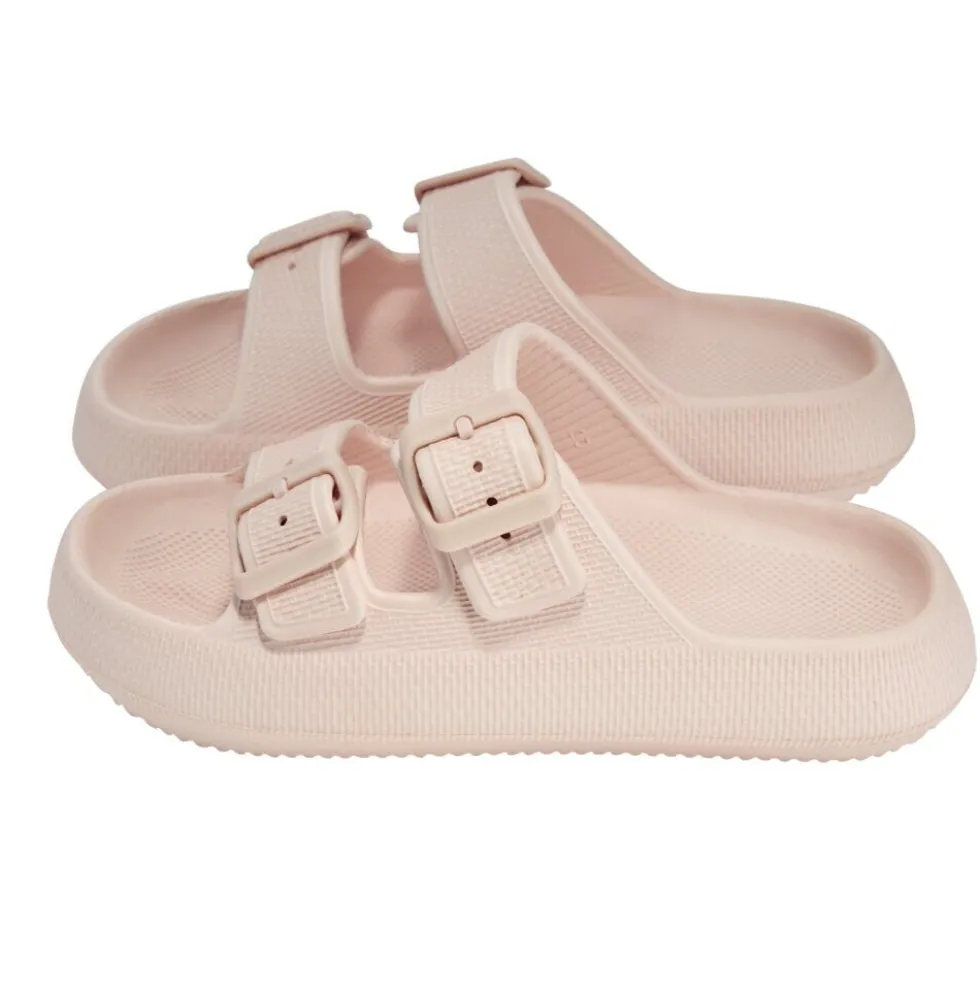 Sandales enfant 2 brides plastique rose 32/33