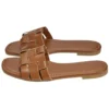 Sandales femme carrées simili marron 39/40