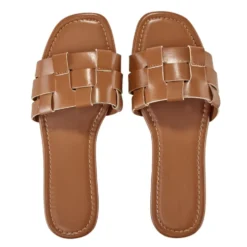 Sandales femme carrées simili marron 39/40