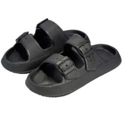 Sandales unisex 2 brides plastique noir 38/39