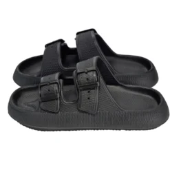 Sandales unisex 2 brides plastique noir 38/39