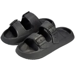 Sandales unisex 2 brides plastique noir 42/43