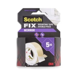 Scotch adhésif double face Miroir et Salle de bain charge 5kg 19mm 1,5m