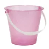 Seau de plage enfant plastique paillette 18x14xH15,5cm (4 modèles)