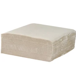 Serviette carrée blanc lin 2 plis en papier x40