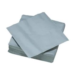 Serviette carré unie grise 2 plis en papier x50