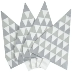 Serviette de table forme sapin blanche x10