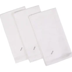 Serviette de table qualité premium blanche 45x60cm 100% coton x3
