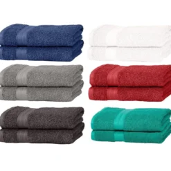 Serviette de toilette 100% coton 50x90cm x2