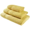 Serviette de toilette 50x90cm coton jaune ocre
