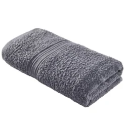 Serviette de toilette 50x90cm coton gris fusain