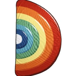Serviette drap de plage design arc en ciel