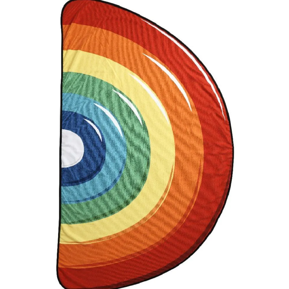 Serviette drap de plage design arc en ciel
