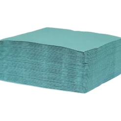 Serviette jetable 38x38 cm uni vert émeraude x40