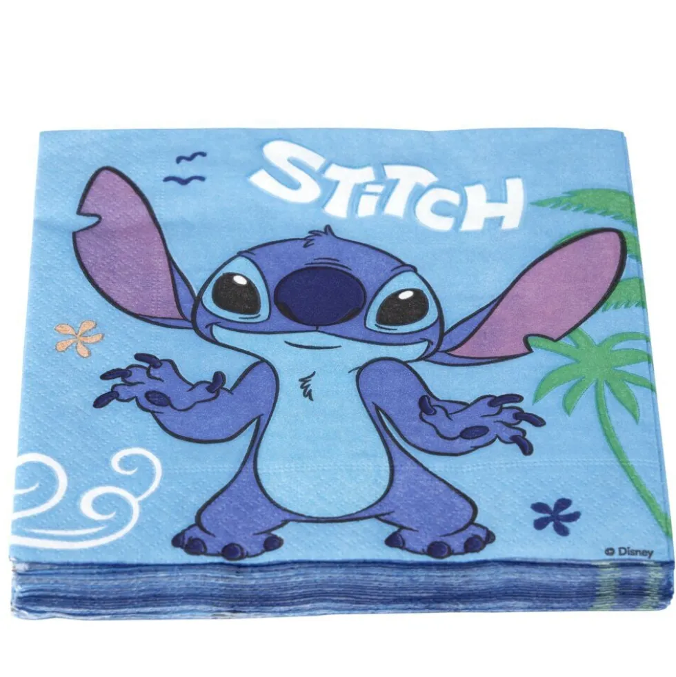 Serviette papier Disney Stitch x20 bleue