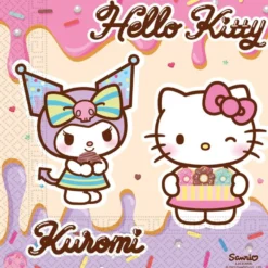 Serviette papier x20 Hello Kitty 16,5x16,5cm