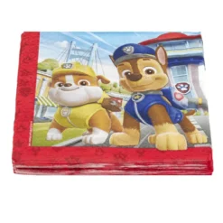 Serviette papier x20 Pat Patrouille bleu 16,5x16,5cm