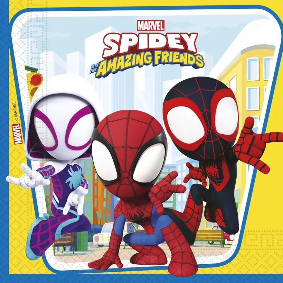 Serviette papier x20 Spidey 16,5x16,5cm