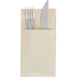 Serviette range couverts 40cm beige x20