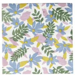 Serviettes papier x20 motif fleuri 33x33cm (2 modèles)