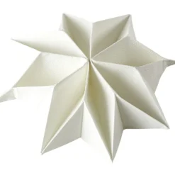 Serviettes x 10 prépliées forme flocon de neige