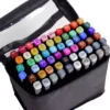 Set créatif avec 60 marqueurs double pointe et 1 trousse