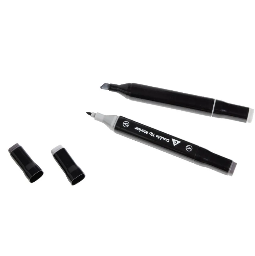 Set créatif avec 60 marqueurs double pointe et 1 trousse