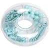Set de papeterie 4 en 1 80 pièces de couleur bleue