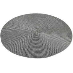 Set de table rond Ø35cm (2 modèles gris foncé ou beige)