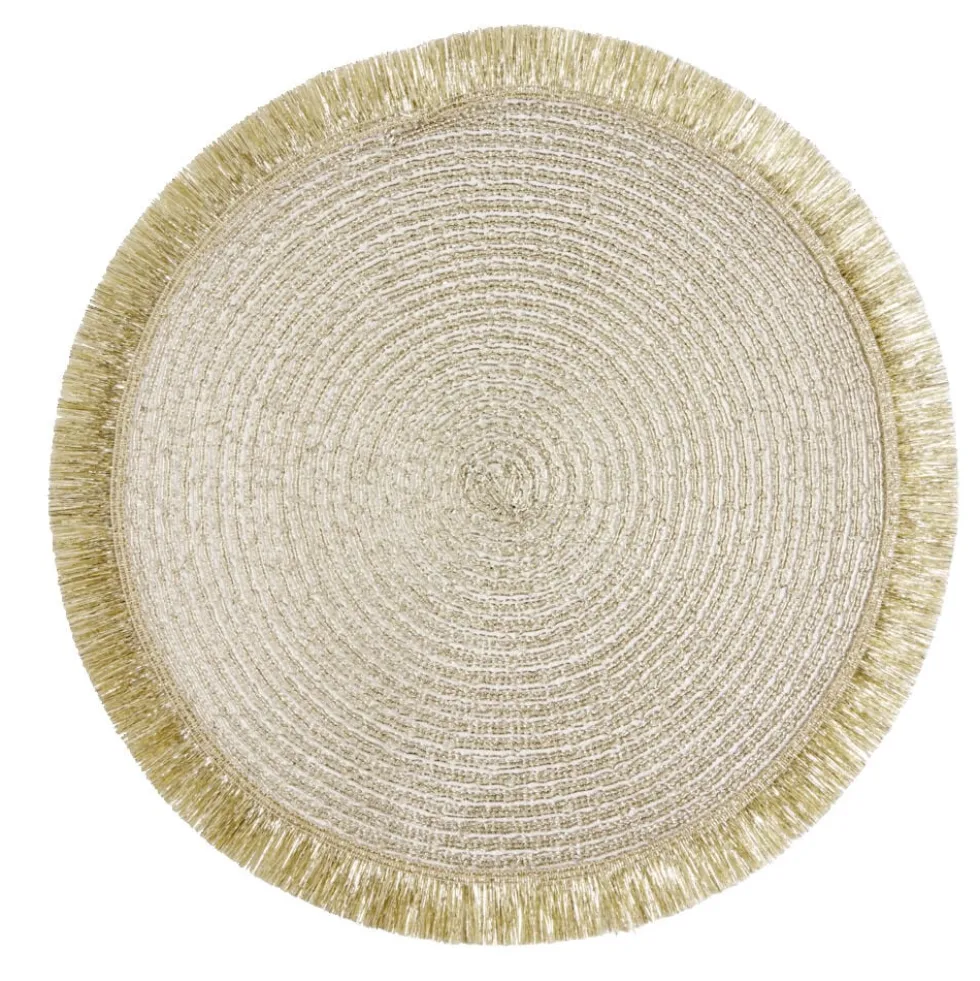 Set de table rond Ø38cm polyester jaune