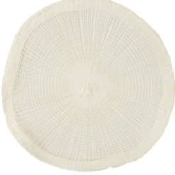 Set de table rond papier ajouré blanc Ø38cm