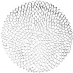 Set de table rond plastique doré ou argenté Ø38cm