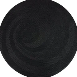Set de table rond tressé noir Ø36cm