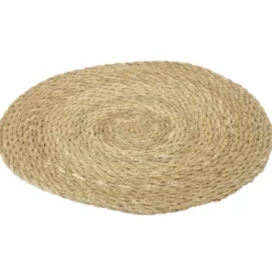 Set de table rond typha tressé marron Ø35cm