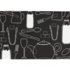 Set de table Ustensiles de cuisine noir et blanc