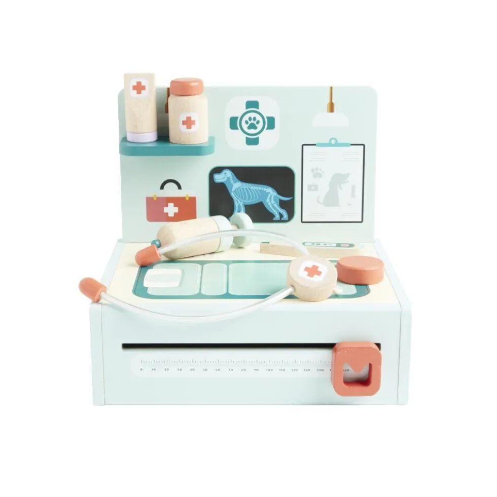 Set docteur en bois avec accessoires L30cm