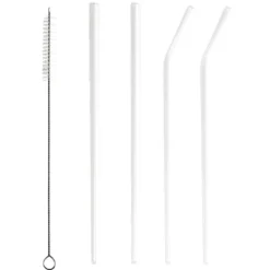 Set 4 pailles en verre avec écouvillon