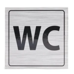 Signalétique adhésive "WC" - 8x8 cm