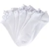 Socquettes femme blanches bord froufrou 3 paires (T35/38 ou 39/42)