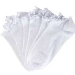 Socquettes femme blanches bord froufrou 3 paires (T35/38 ou 39/42)