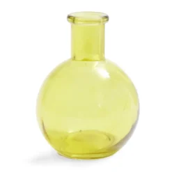 Soliflore ballon verre jaune Ø8xH10,5cm